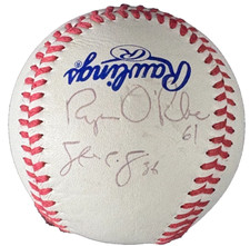 Ryan O'Rouke & Blaine Boyer Minnesota Twins Autographed Rawlings CROLB Baseball