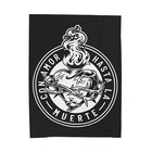 Con Amor Hasta La Muerte Skeleton Mexican Dia De Los Muertos Velveteen Blanket