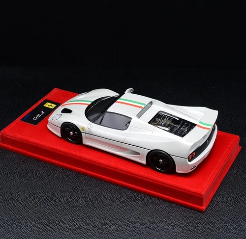 1/18 Looksmart Ferrari F50 Pearl White with Italian Stripe Limited 35pcs - Picture 9 of 9