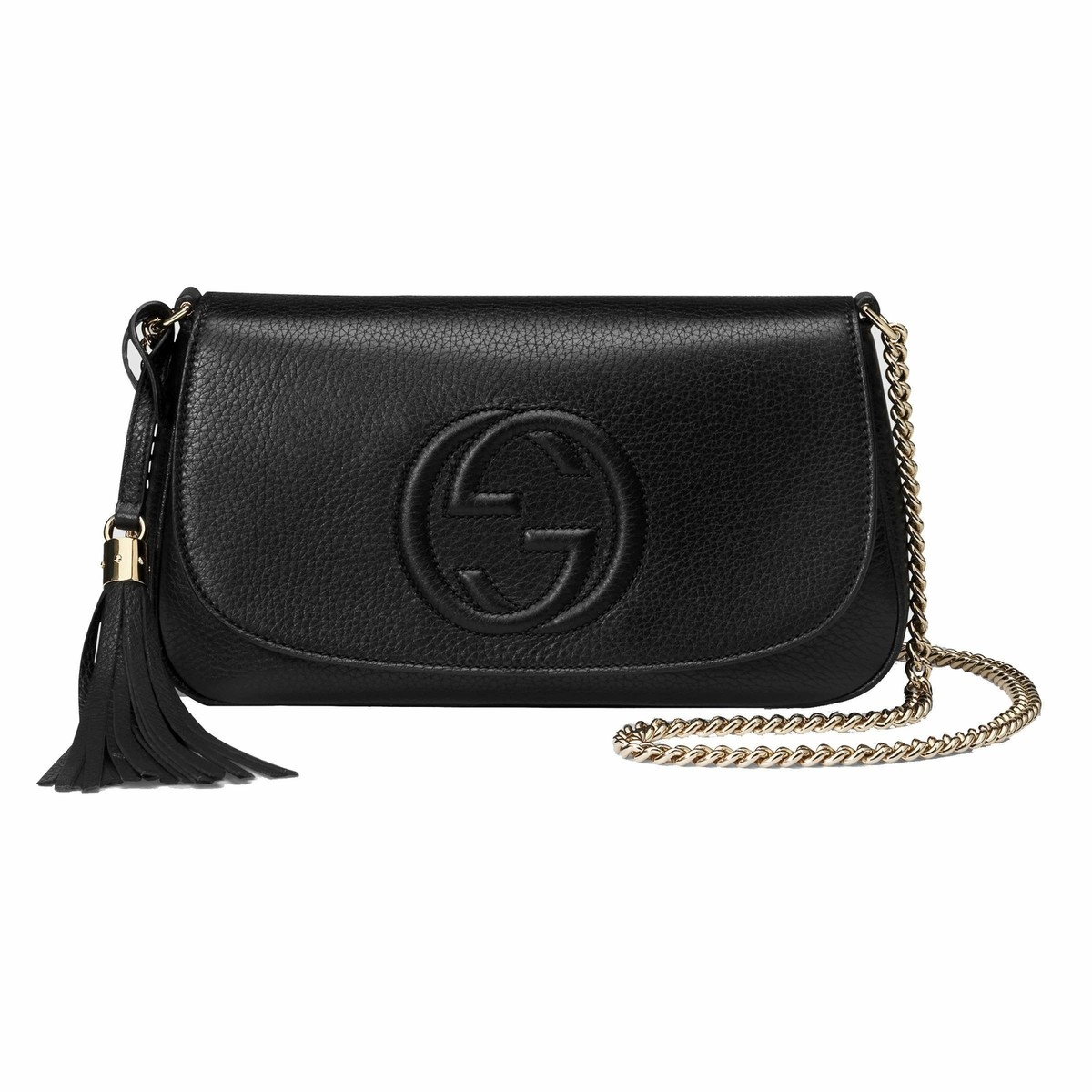 Gucci Soho Disco GG Black Calf Leather Tassel Chain Gucci Soho Disco GG Black Calf Leather Tassel Chain