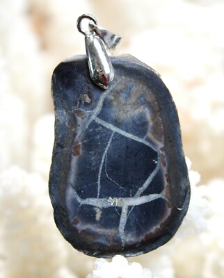 Pendentif Septaria 59 Carats - Pierre Naturelle Cabochon Maroc - Neuf Avec étiquette - Réf AQ43