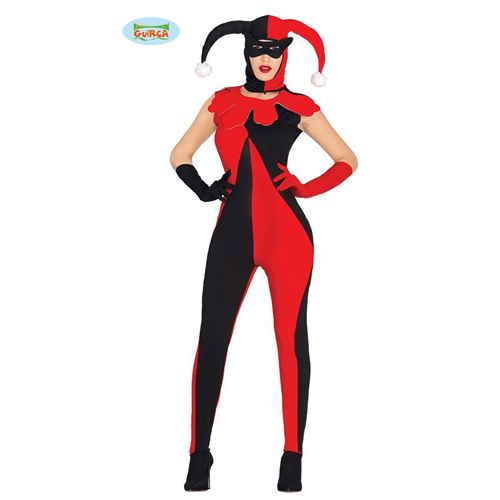 JOLLY JOKER GIULLARE Harley Quinn BUFON DONNA COSTUME CARNEVALE HALLOWEEN  GUIRCA | eBay