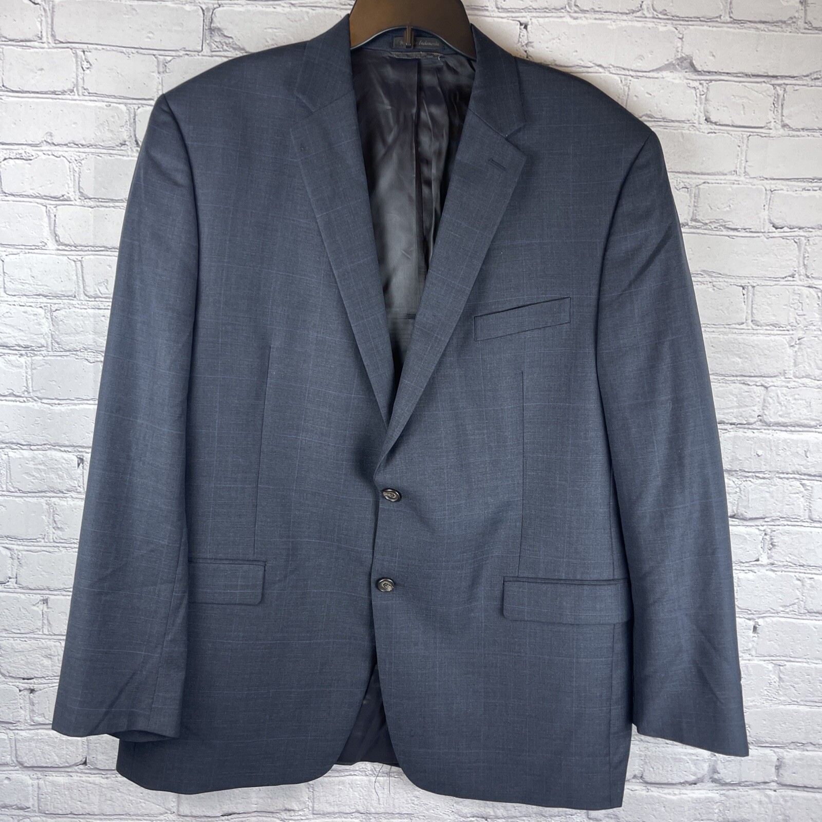 Lauren Ralph Lauren Blazer Sport Coat 44R Navy Blue 100% Wool 2 Button