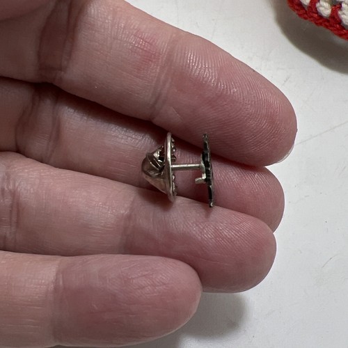 Vintage Pewter Tall Sailing Ship Tack Pin 1/2" Free Shipping - Picture 3 of 6