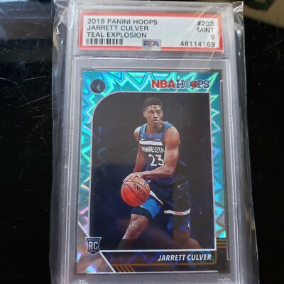 Jarrett Culver 2019 Panini Hoops Teal Explosion #203 GEM PSA 9 Timberwolves  RC