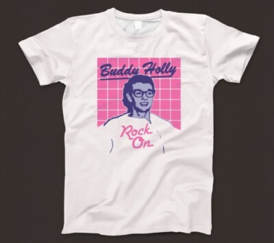 Rock On Buddy Holly T-Shirt 1005 Musik Rockabilly Peggy Sue Eddie Cochran Elvis
