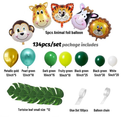 Balloon Arch Set Kit Garland Jungle Animal Theme Birthday Party Decor Balloons - Picture 2 of 7