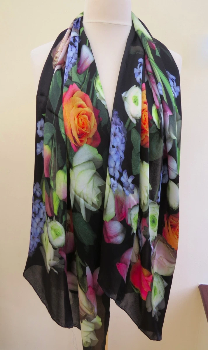Ted Baker Kensington Floral Silk Long Scarf RRP 79 STUNNING eBay