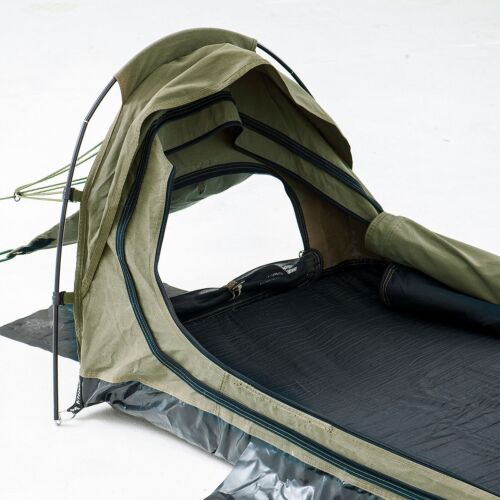 Adventure Kings Kwiky Single Swag Canvas 50mm Mattress + Kids Sleeping Bag -2°C - Picture 6 of 12