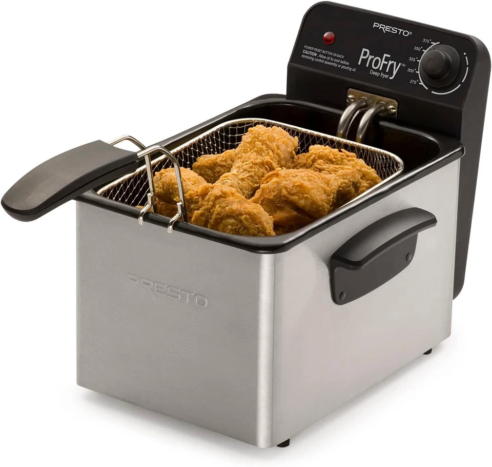 Freidora National Presto de acero inoxidable profesional elemento de inmersión, plateada Foto 3 de 4