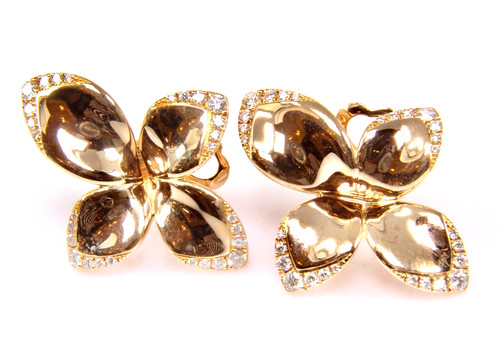 Pasquale Bruni Giardini Segreti 18k Rose Gold Diamond Earrings ITALY DESIGNER