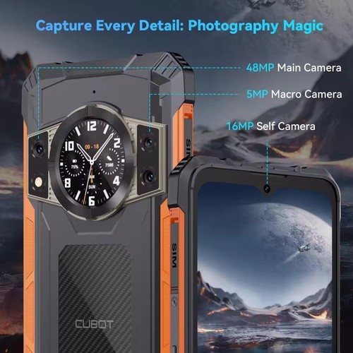 Global Cubot KINGKONG ACE 2 Rugged Phone IP68 Rear Screen 16GB+128GB 48MP Camera - Picture 5 of 11