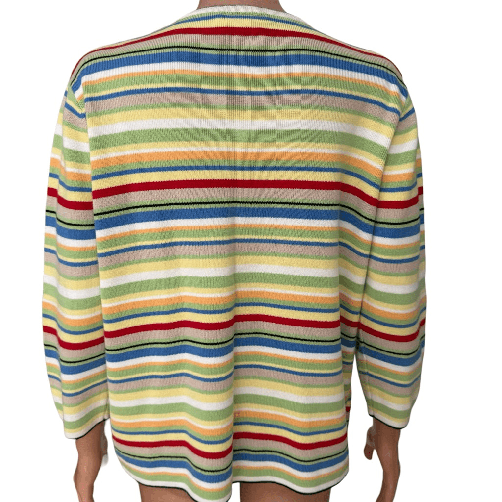 Designers Originals vintage bright multicolor striped 100% cotton