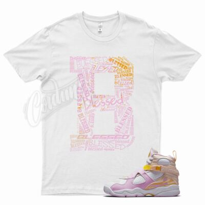 White BLESSED T Shirt for Air J1 8 GS Arctic Punch Pink 3 Ice Cream 12 1