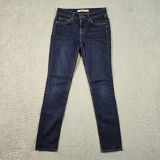 J Brand Jeans Women Blue 25x29 Skinny Leg Low Rise Dark Wash Stretch Made in USA