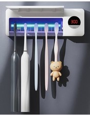 DSHOW UV Toothbrush Sanitizer, Bathroom Toothbrush Holder Wall Mounted with
