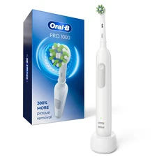 Pro 1000 Rechargeable Electric Toothbrush, White