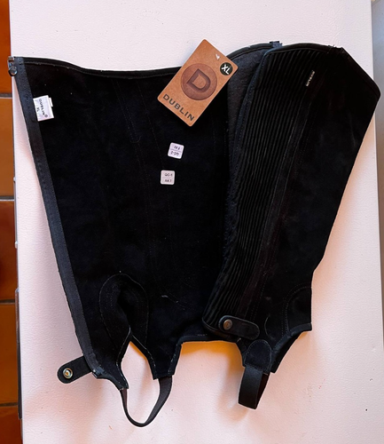 Dublin schwarze Wildleder Halbchaps, Gr. XL, nie getragen - Bild 1 von 8
