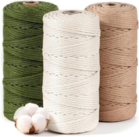 Makramee Garn 3Mm Set FüR WandbehäNge Boho Deko In Trendfarben 300M