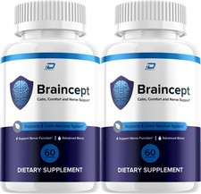 (2 Pack) Braincept Supplement Capsules – Brain Cept Natural Blend Memory Focus