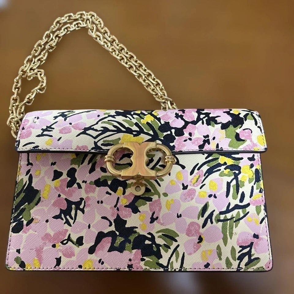 Tory Burch Shoulder Bag Flower Print - Image 3 of 4