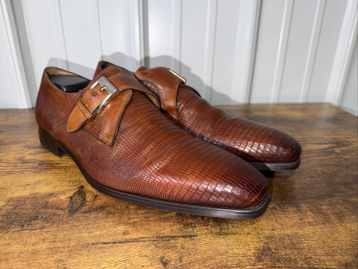 Magnanni Men’s Wingtip Oxdords 9.5M Chili Red Brown Burnish Leather Dress Shoes Magnanni Mens 9.5 M Wingtip Oxford Shoes | Mercari main image 4