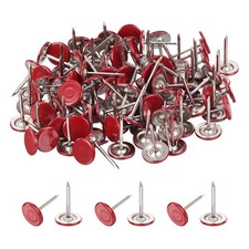 110Pcs Upholstery Tacks, 11 x 17 mm Cap Black Thumb Tacks, Red