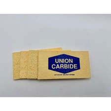 Union Carbide Promotional Advertising Compressed Sponges (3) Vintage Unused