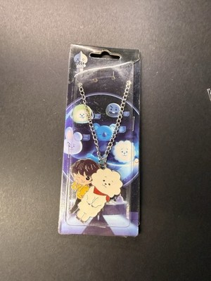 Mini Queen & KingZ BT21 Anime Cartoon Pendant Necklace Enamel Metal Multicolor