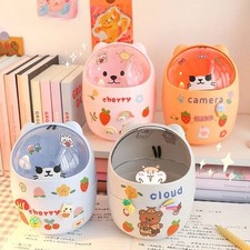 Small Desktop Trash Can Mini Countertop Garbage Bin Tiny Waste Paper Basket AU