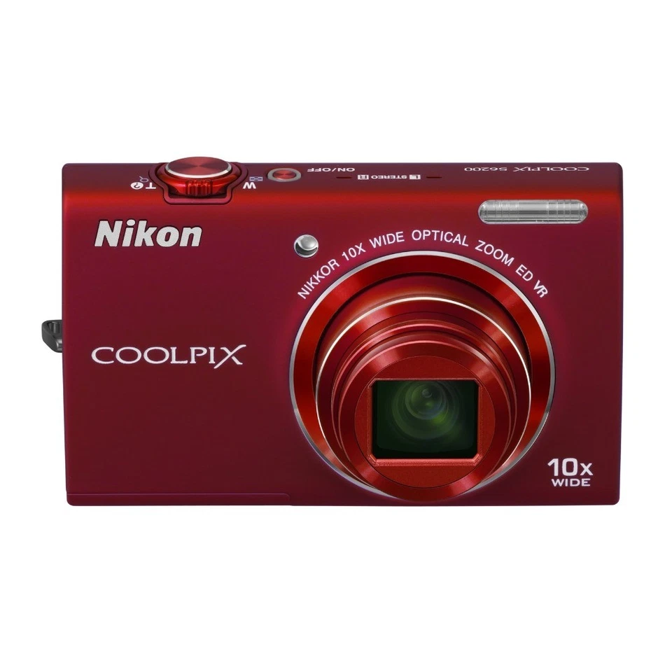 Nikon COOLPIX S6200 CCD Digital Camera 16.0MP 10x Optical Zoom Red 100% Working - Image 3 of 4