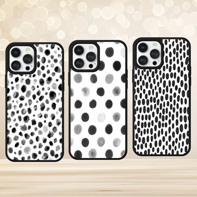 TUPFENMUSTER SCHWARZ WEISS HANDYHÜLLE FÜR IPHONE SAMSUNG GOOGLE PIXEL