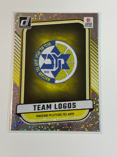 2024-25 Donruss Euroleague Team Logos Press Proof Silber #13 Maccabi Tel Aviv