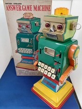 Ichida Tin Toy Answer Game Machine Friction Robot W/BOX F/S FEDEX