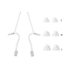 3 Pair Ear Domes + L+R Ear Tube For Jinghao D59/D59C Hearing Aids Replacement