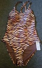 Bnwt George Animal Print Swimsuit Swimming Costume Size 18