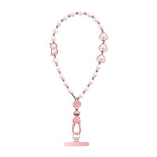 Secure Clip Not Drop Phone Lanyard Short Crystal Beaded Wrist Strap for Mobile