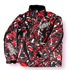 Vtg 2012 Castle X Black Red White Snowmobile Racing Jacket Full Zip Men's M