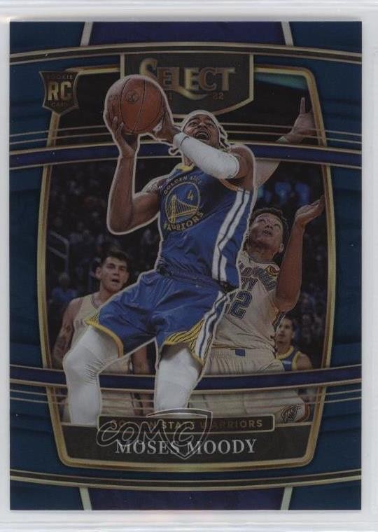 2021-22 Panini Select Concourse Blue Prizm Moses Moody #62 Rookie RC 04cw
