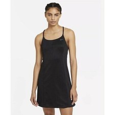 NWT Nike Women's Icon Tennis Tight Strappy Dress Sporty Black Small Athletic
