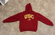 Russell Athletic USC Trojans Hoodie Mens Large Pullover Red Y2K Graphic Logo