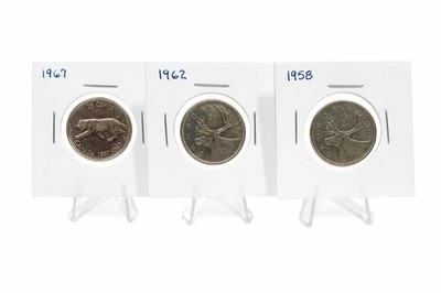 Canada 1867-1967 Centennial 25 Cent Canadian Quarter 25c - 80