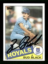 1985 Topps 412 Bud Black signed auto autograph  centered, black sig MZ BXCP57