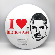 Pepsi Big Badge Wall Clock David Beckham Promo Item Non-Sale WorkingNeedsService