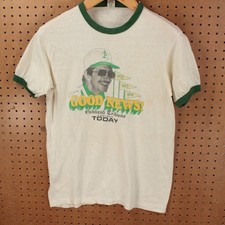 Oakland Athletics Billy Martin ringer t-shirt MEDIUM tag vtg 70s 80s usa made