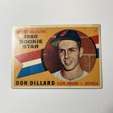 Topps 1960 Topps Rookie Star Don Dillard Cleveland Indians #47 MLB Card. rookie card picture