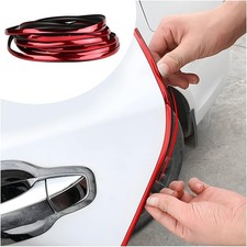Car Door Edge Guards, 16Ft U Shape Door Edge Trim, Rubber Molding Auto Door Red
