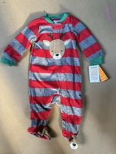 NEW 6 months Just One You Carter's Baby Holiday fleece Sleeper Pajama Christmas