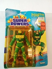 1985 Kenner Super Powers Mantis Figure Sealed On Damaged Card