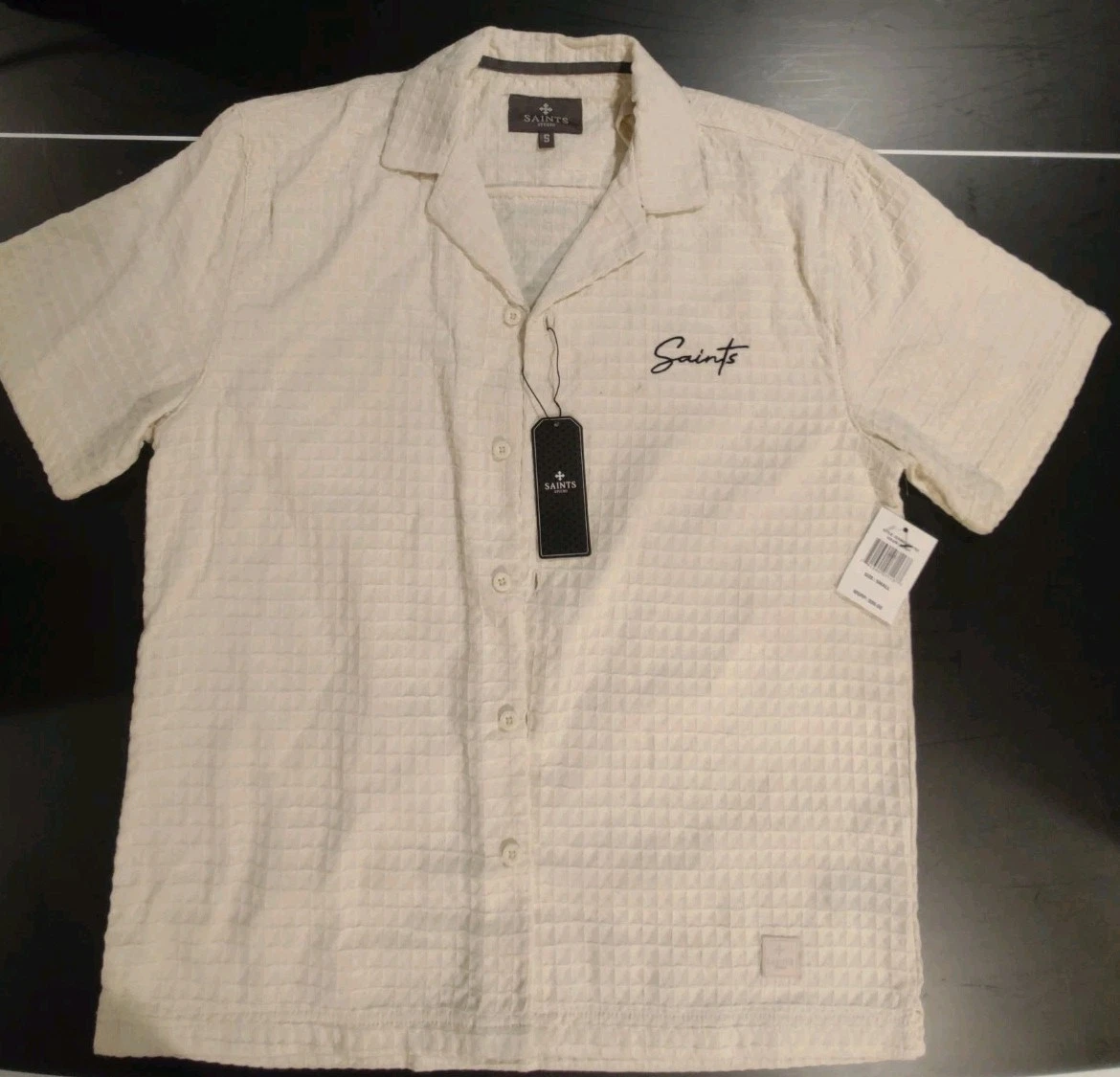Men's Summer Premium Beach Fashion Button Down Shirt Patterned Size: S Relaxed